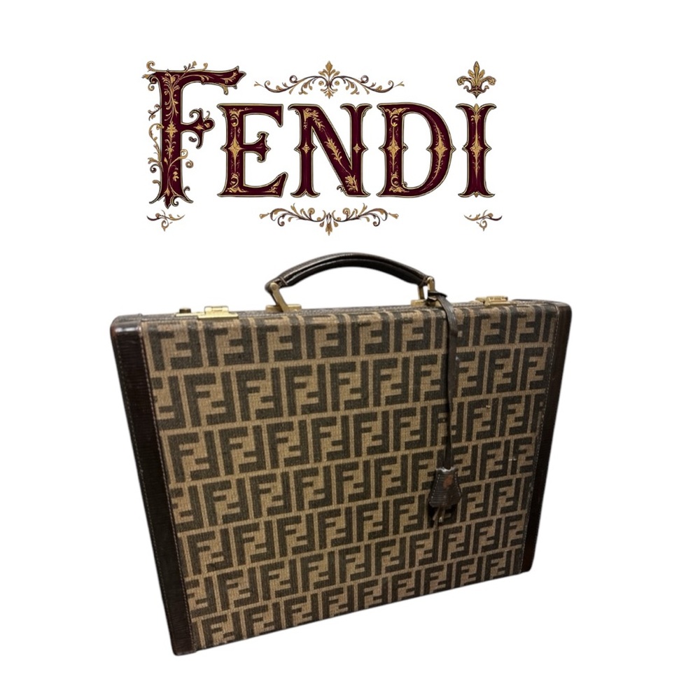 Vintage Fendi Zucca Briefcase attaché